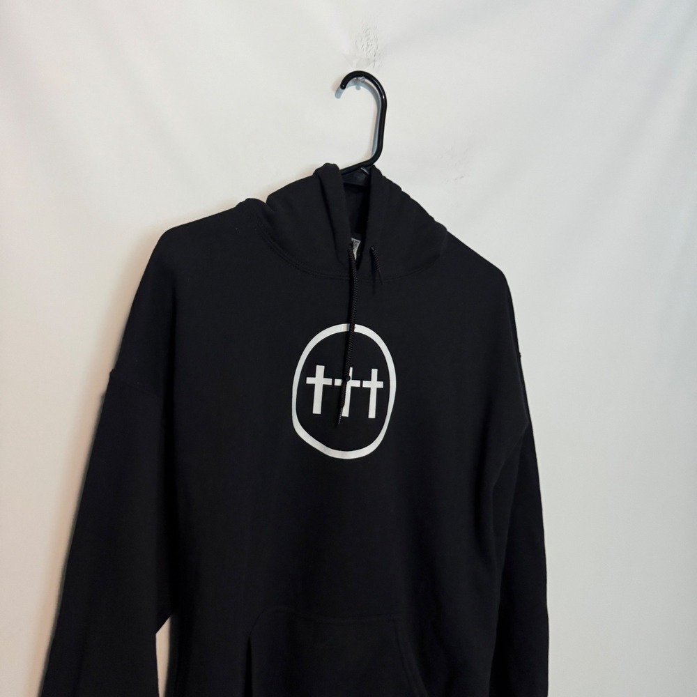 Crosses Band Hoodie Mens Large Black Chino Moreno Deftones Sweatshirt Pullover - Picture 2 of 9